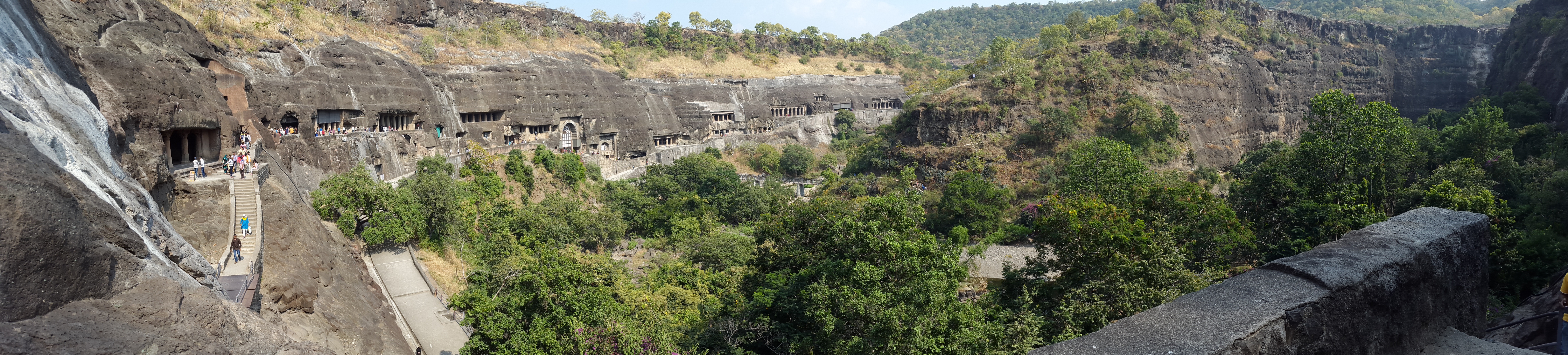 Panoramic View of Ajanta Caves