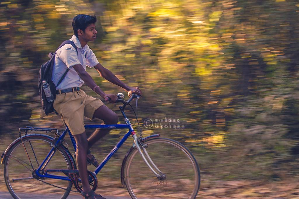 Panning Photography, Bicycle Rider