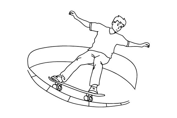 Skateboarder-coloring-page-580x386