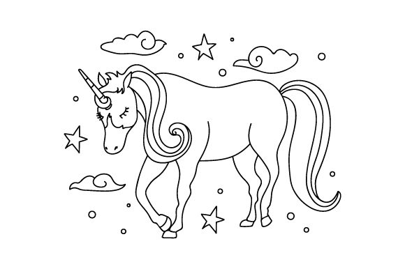 Unicorn-Coloring-Page-580x386